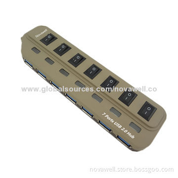 7 ports USB hub with 5V/2A power supply, OEM order welcome